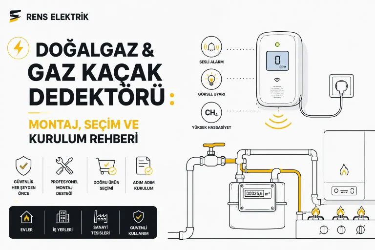 ⚡ Doğalgaz & Gaz Kaçak Dedektörü: Montaj, Seçim ve Kurulum Rehberi