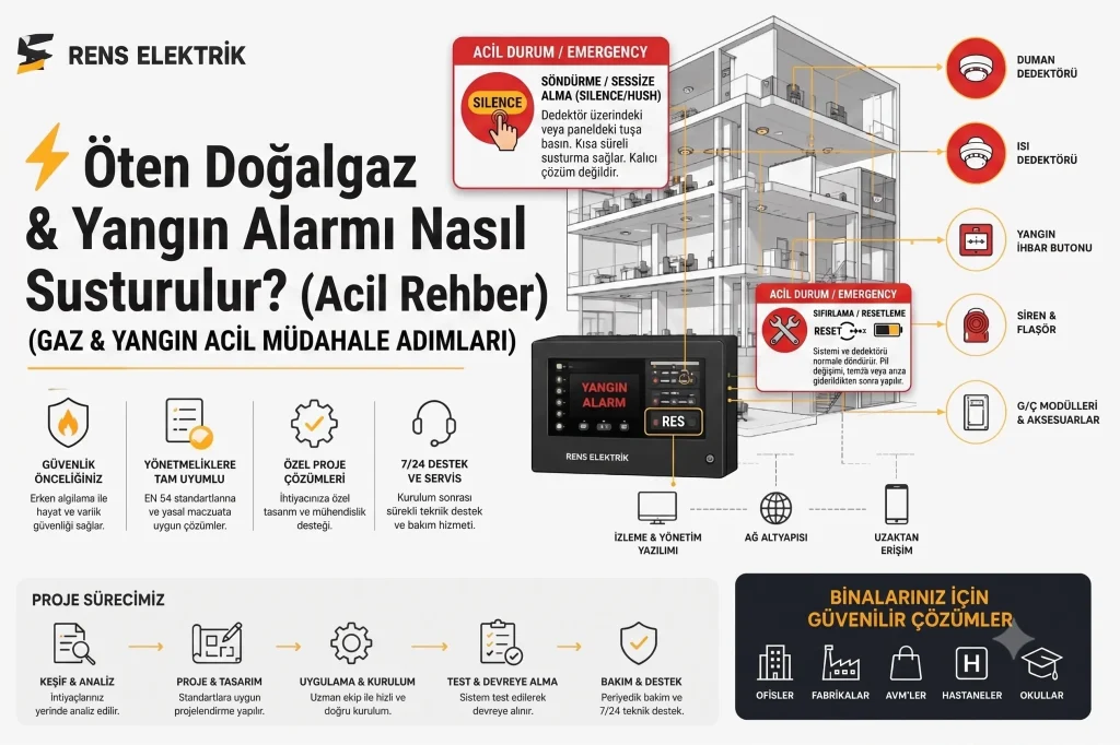 Öten Doğalgaz & Yangın Alarmı Nasıl Susturulur (Acil Rehber)