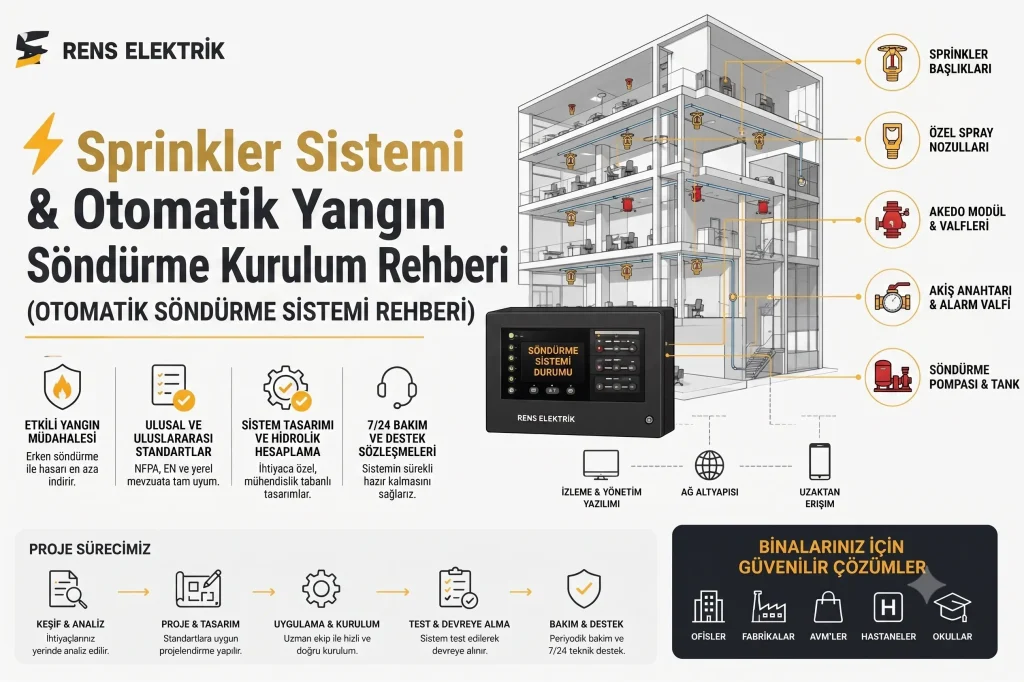 Sprinkler Sistemi & Otomatik Yangın Söndürme Kurulum Rehberi