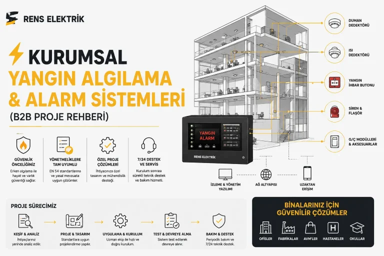 ⚡ Kurumsal Yangın Algılama & Alarm Sistemleri (B2B Proje Rehberi)