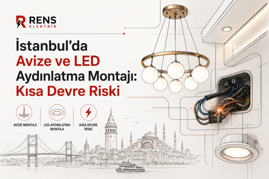 İstanbul'da Avize ve LED Aydınlatma Montajı: Kısa Devre Riski